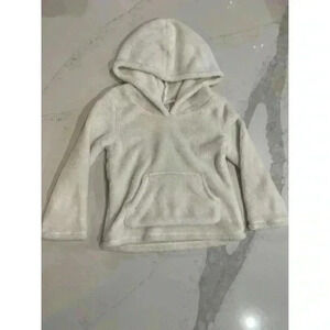 Carters Kids Cozy Girls Pull Over Hoodie Size 2T White Color